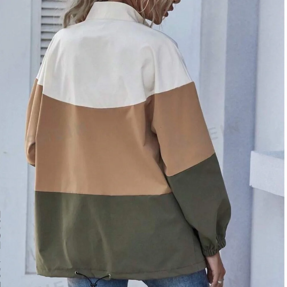 Colorblock Zip-Up Jacket - Picture 2 of 2